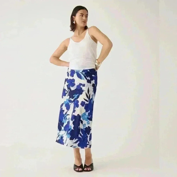 NWT J. CREW Gwyneth slip skirt in painted floral | size XX-Small - Picture 4 of 4